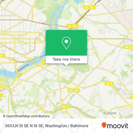 3603,N St SE N St SE, Washington, DC 20019 map