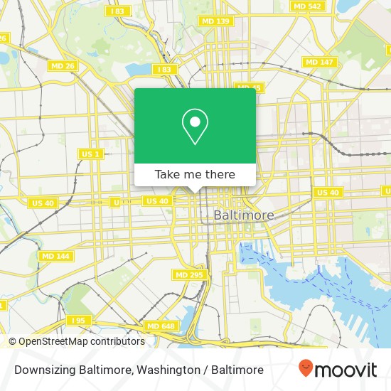 Downsizing Baltimore map