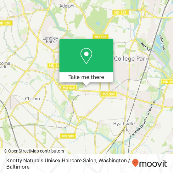 Mapa de Knotty Naturals Unisex Haircare Salon