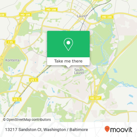 Mapa de 13217 Sandston Ct, Laurel, MD 20708