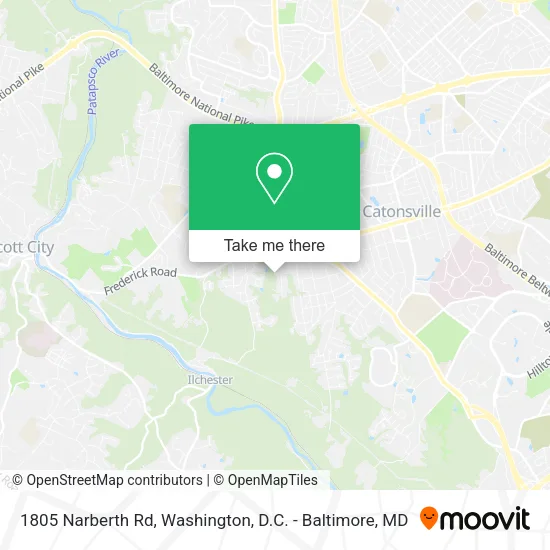 1805 Narberth Rd map