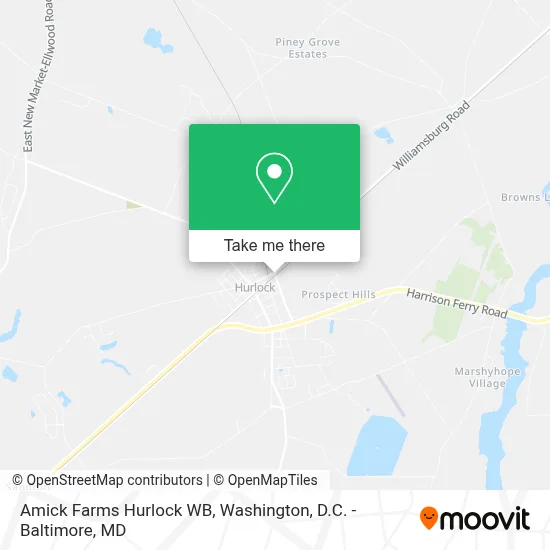 Amick Farms Hurlock WB map