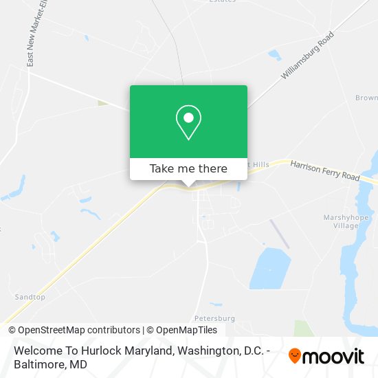 Welcome To Hurlock Maryland map