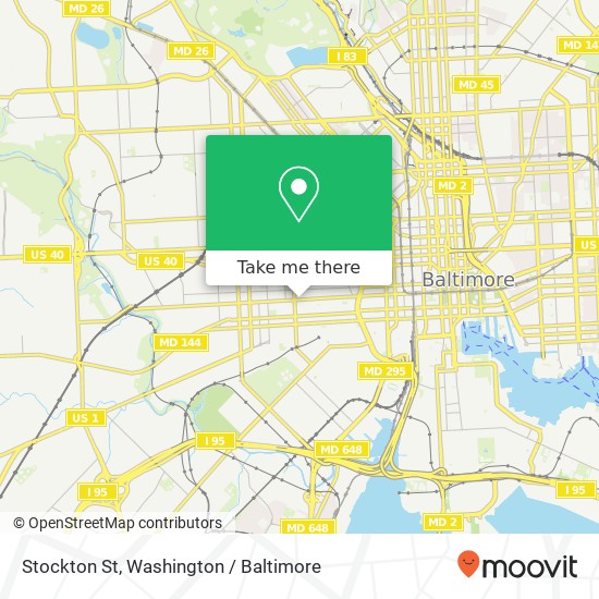 Stockton St, Baltimore, MD 21223 map