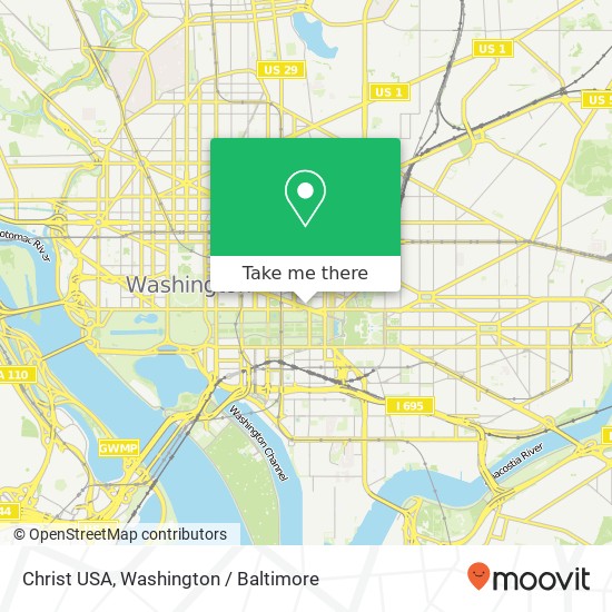 Mapa de Christ USA, Pennsylvania Ave NW