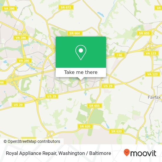 Mapa de Royal Appliance Repair, Park Green Dr