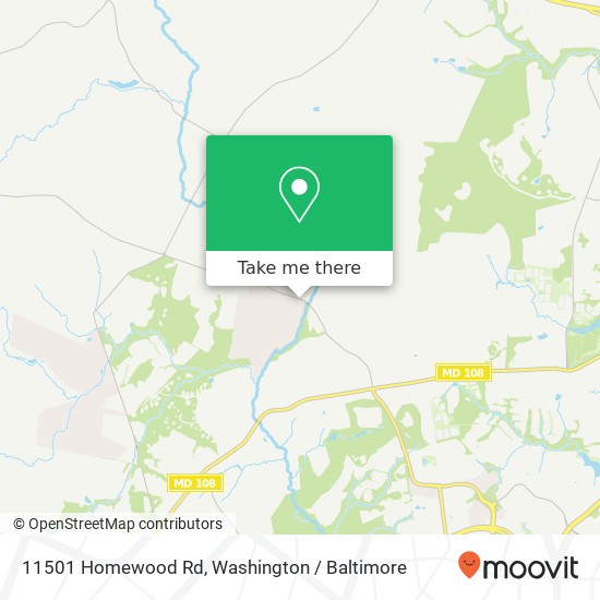 Mapa de 11501 Homewood Rd, Ellicott City, MD 21042