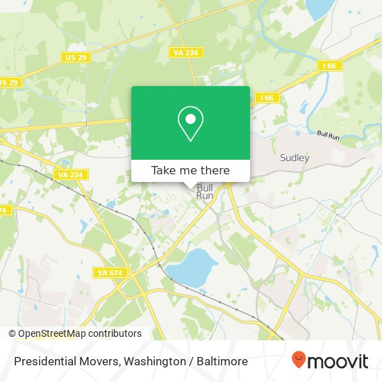 Mapa de Presidential Movers, Blue Gray Cir