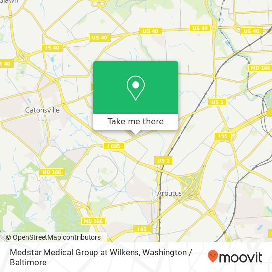 Mapa de Medstar Medical Group at Wilkens, 4660 Wilkens Ave
