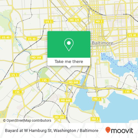 Bayard at W Hamburg St, Baltimore, MD 21230 map