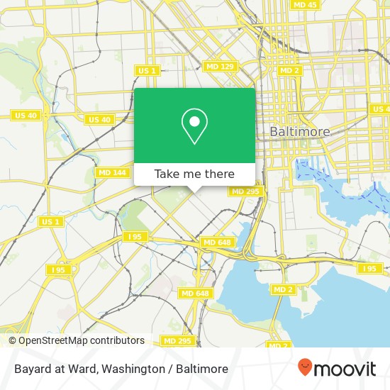 Mapa de Bayard at Ward, Baltimore, MD 21230