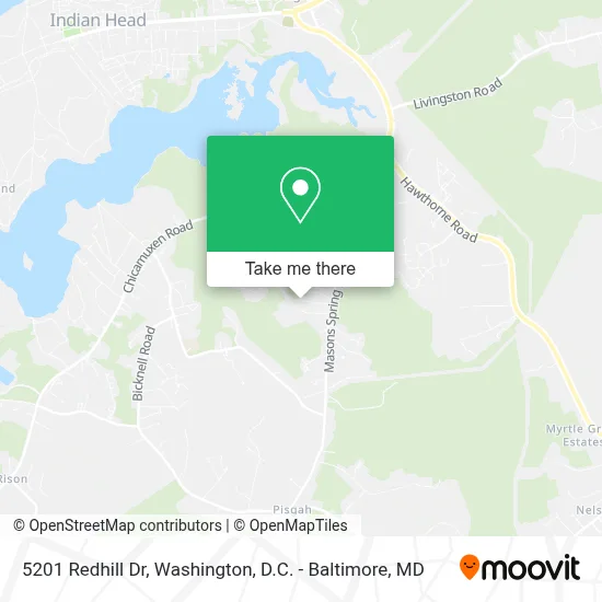 5201 Redhill Dr, Indian Head, MD 20640 map