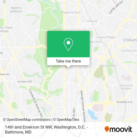Mapa de 14th and Emerson St NW