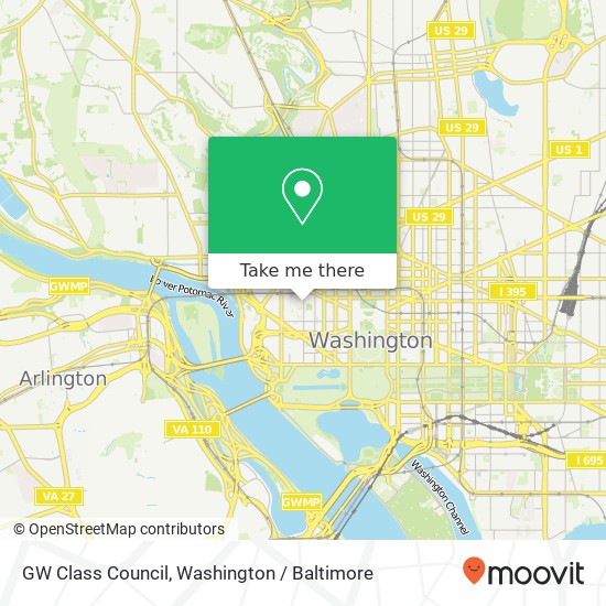 GW Class Council, 800 21st St NW map