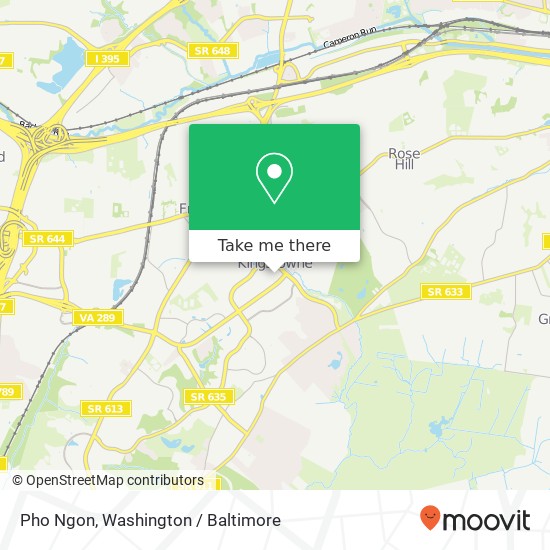 Pho Ngon, 5810 Kingstowne Ctr map