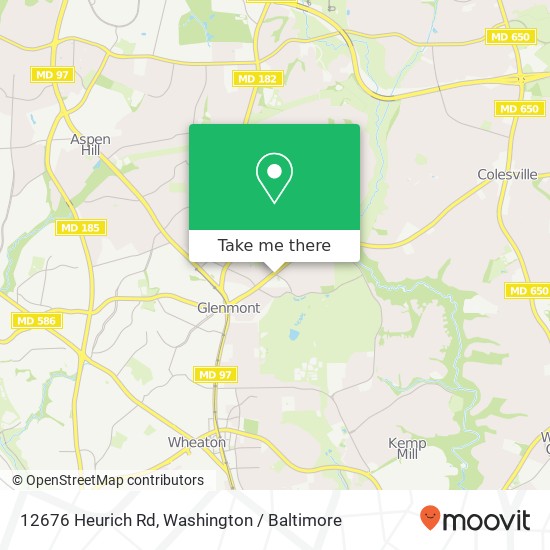 Mapa de 12676 Heurich Rd, Silver Spring, MD 20902