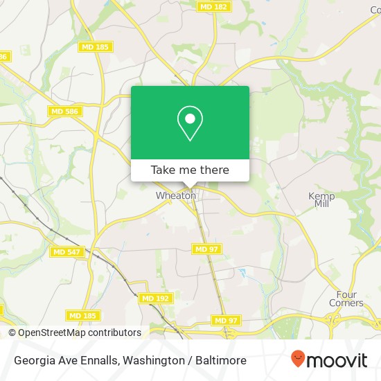 Georgia Ave Ennalls, Silver Spring (WHEATON), MD 20902 map