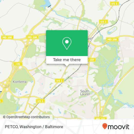 Mapa de PETCO, 14100 Baltimore Ave