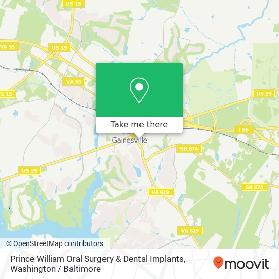 Prince William Oral Surgery & Dental Implants, 7500 Iron Bar Ln map