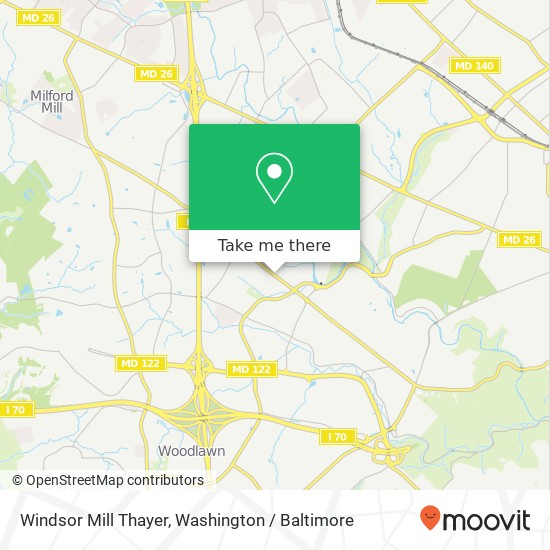 Mapa de Windsor Mill Thayer, Gwynn Oak, MD 21207