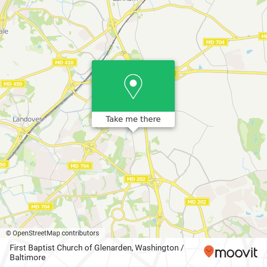 Mapa de First Baptist Church of Glenarden, Glenarden Pkwy