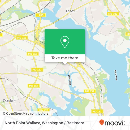 Mapa de North Point Wallace, Dundalk, MD 21222