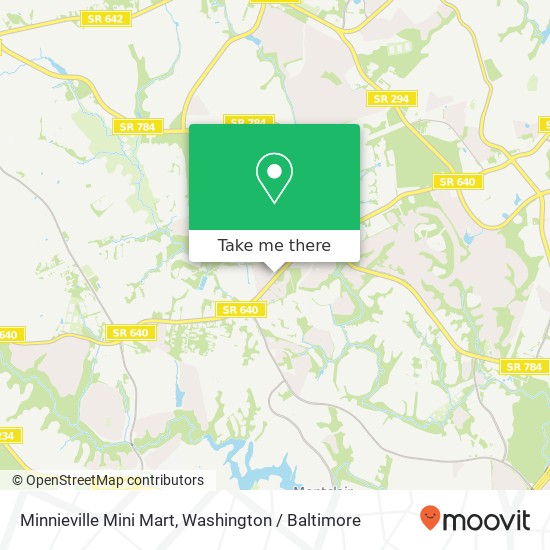 Mapa de Minnieville Mini Mart, 14310 Minnieville Rd