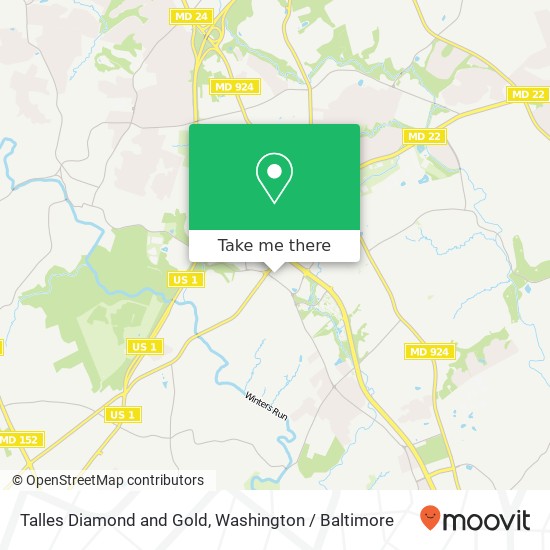 Mapa de Talles Diamond and Gold, 307 S Tollgate Rd