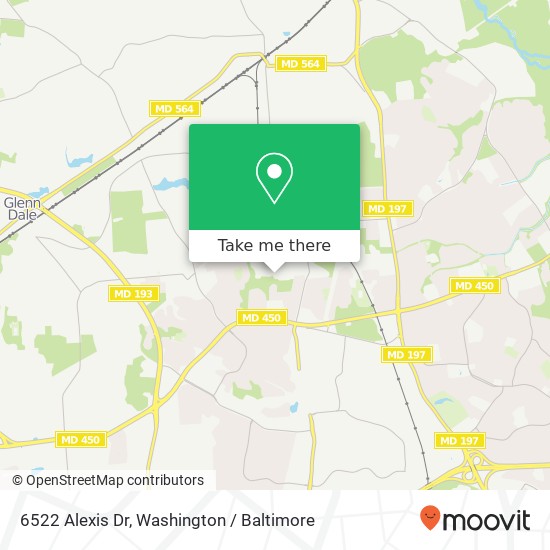 Mapa de 6522 Alexis Dr, Bowie, MD 20720