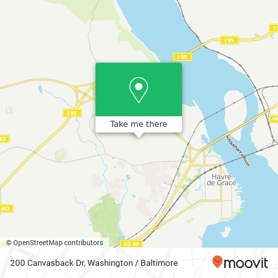 Mapa de 200 Canvasback Dr, Havre de Grace, MD 21078