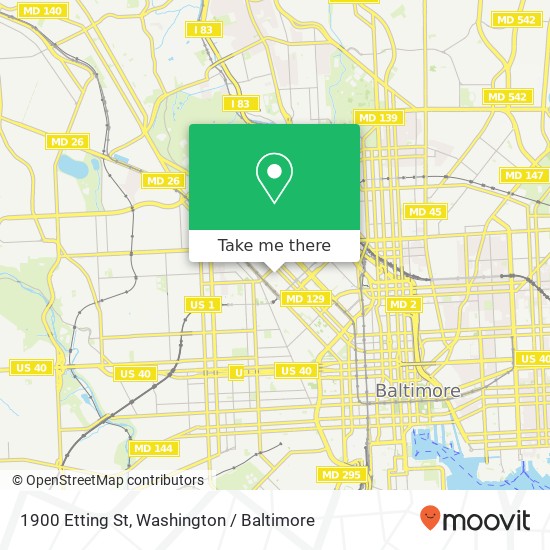 1900 Etting St, Baltimore, MD 21217 map