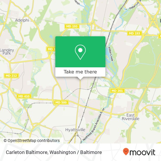 Mapa de Carleton Baltimore, College Park, MD 20740