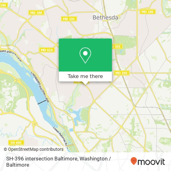 Mapa de SH-396 intersection Baltimore, Bethesda, MD 20816