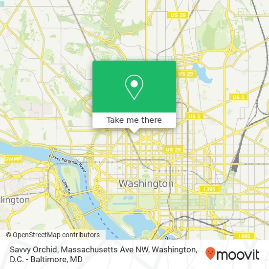 Savvy Orchid, Massachusetts Ave NW map