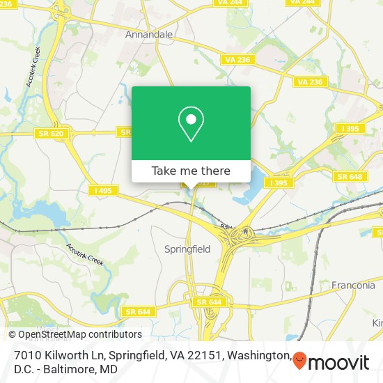 7010 Kilworth Ln, Springfield, VA 22151 map