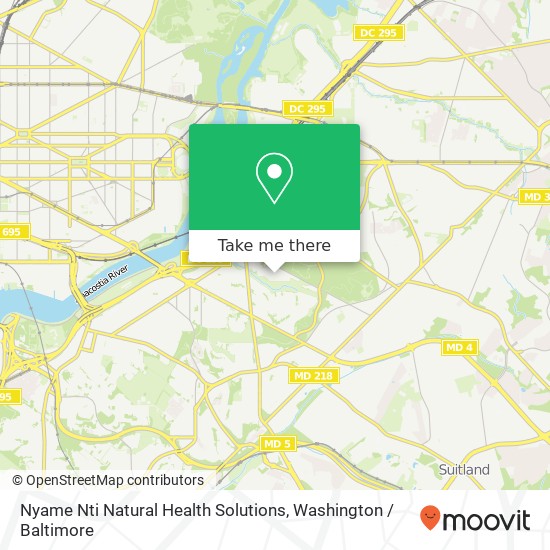 Mapa de Nyame Nti Natural Health Solutions, 3424 N St SE