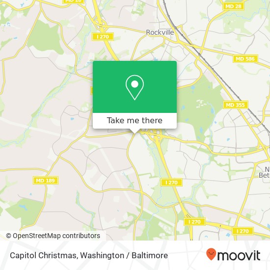 Mapa de Capitol Christmas, Seven Locks Rd