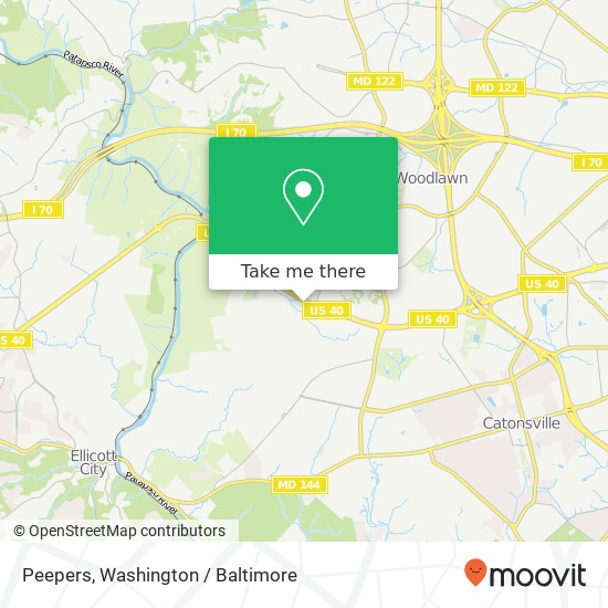 Mapa de Peepers, 6567 Baltimore National Pike