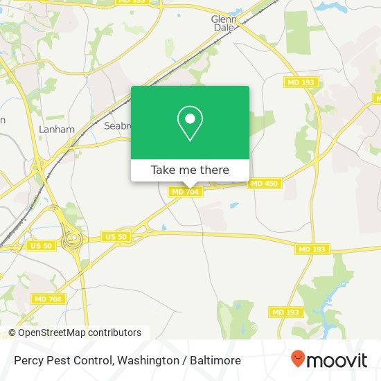 Mapa de Percy Pest Control, 10111 Martin Luther King Jr Hwy