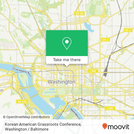 Mapa de Korean American Grassroots Conference, 1012 14th St NW