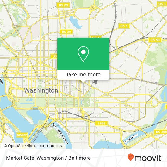 Mapa de Market Cafe, 600 New Jersey Ave NW