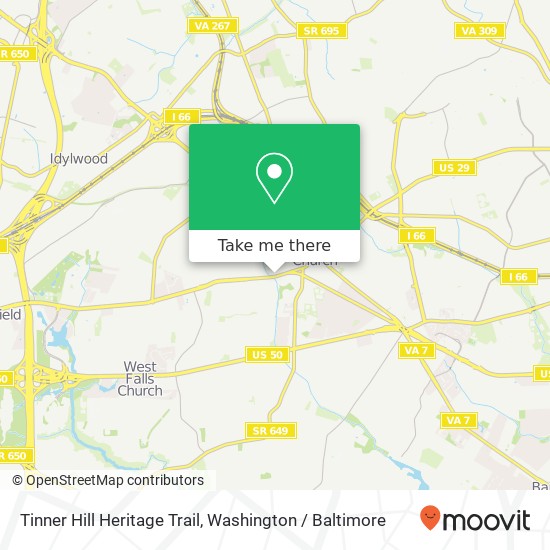 Mapa de Tinner Hill Heritage Trail