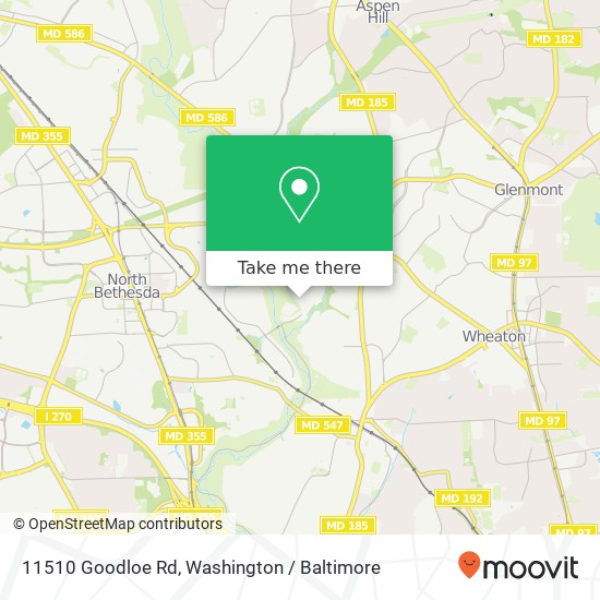 Mapa de 11510 Goodloe Rd, Silver Spring, MD 20906