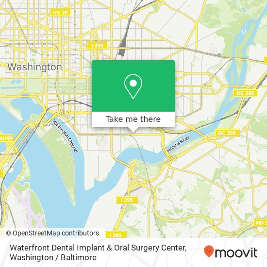 Mapa de Waterfront Dental Implant & Oral Surgery Center, 300 M St SE