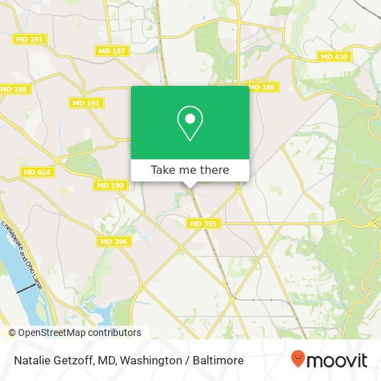 Mapa de Natalie Getzoff, MD, Wisconsin Ave