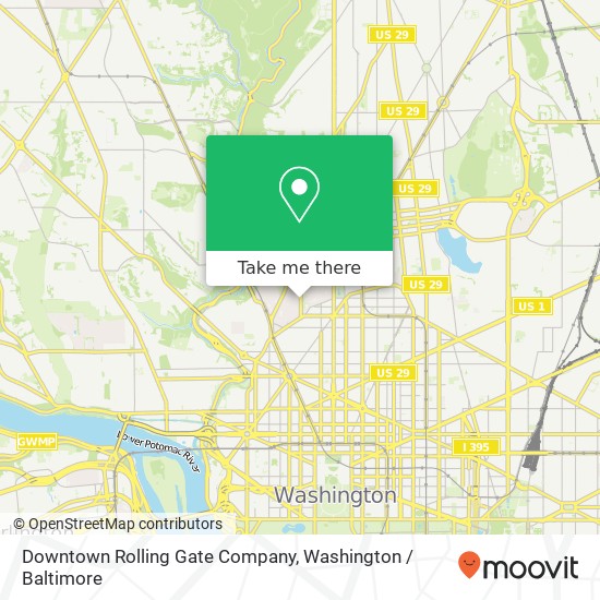 Mapa de Downtown Rolling Gate Company, 2202 18th St NW