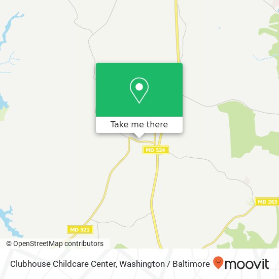 Mapa de Clubhouse Childcare Center, 4190 Hunting Creek Rd