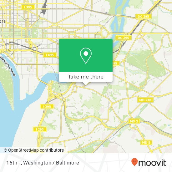 16th T, Washington, DC 20020 map