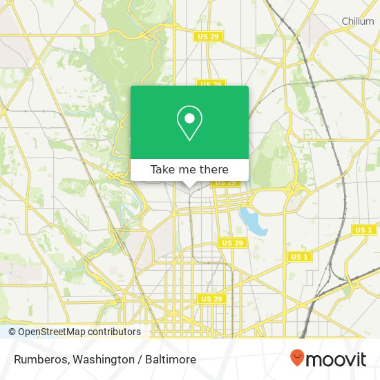 Mapa de Rumberos, 3345 14th St NW