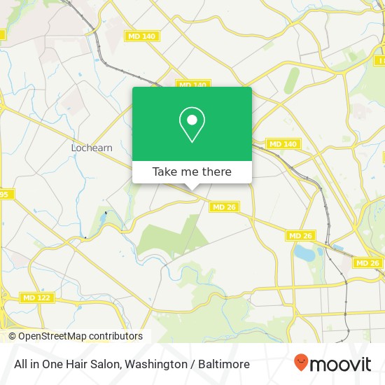 All in One Hair Salon map